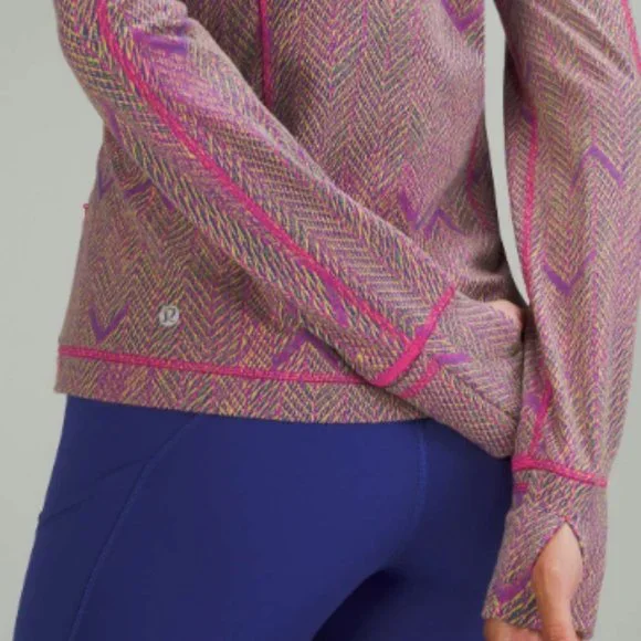 (6588) NWT Lululemon Its Rulu Run Long Sleeve Shirt *Jacquard Sz 6 - Picture 5 of 5